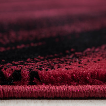Miami Vloerkleed – Rood – Laagpolig met Golvend Design
