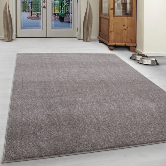 Ata Vloerkleed – Beige – Laagpolig met Vilt Onderkant