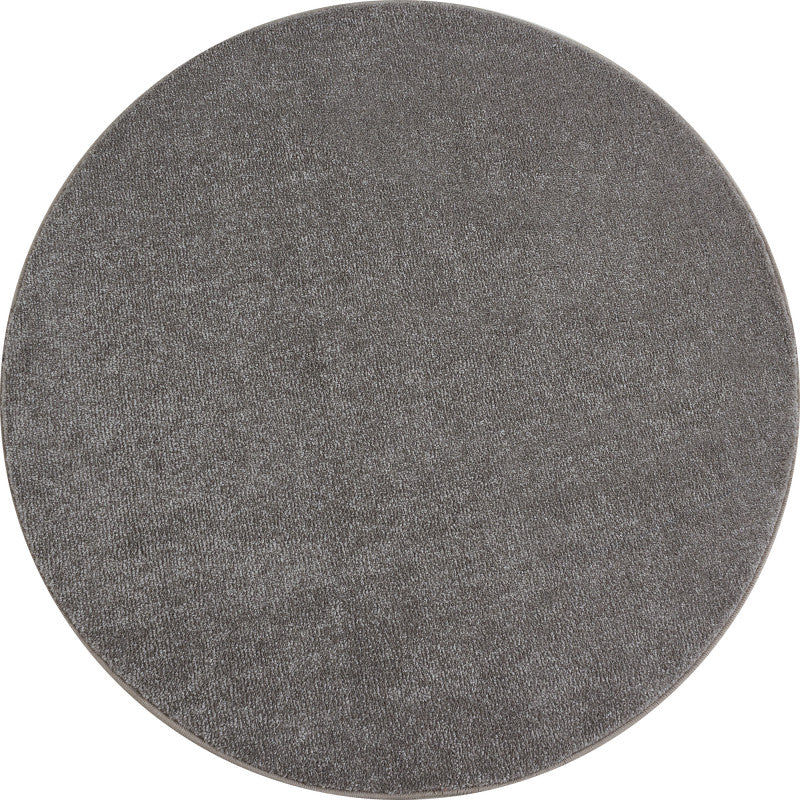 Ata Rond Vloerkleed – Beige – Laagpolig met Vilt Onderkant