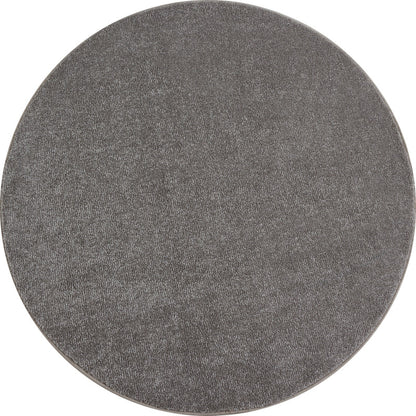Ata Rond Vloerkleed – Beige – Laagpolig met Vilt Onderkant
