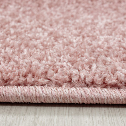 Ata Vloerkleed – Roze – Laagpolig met Vilt Onderkant
