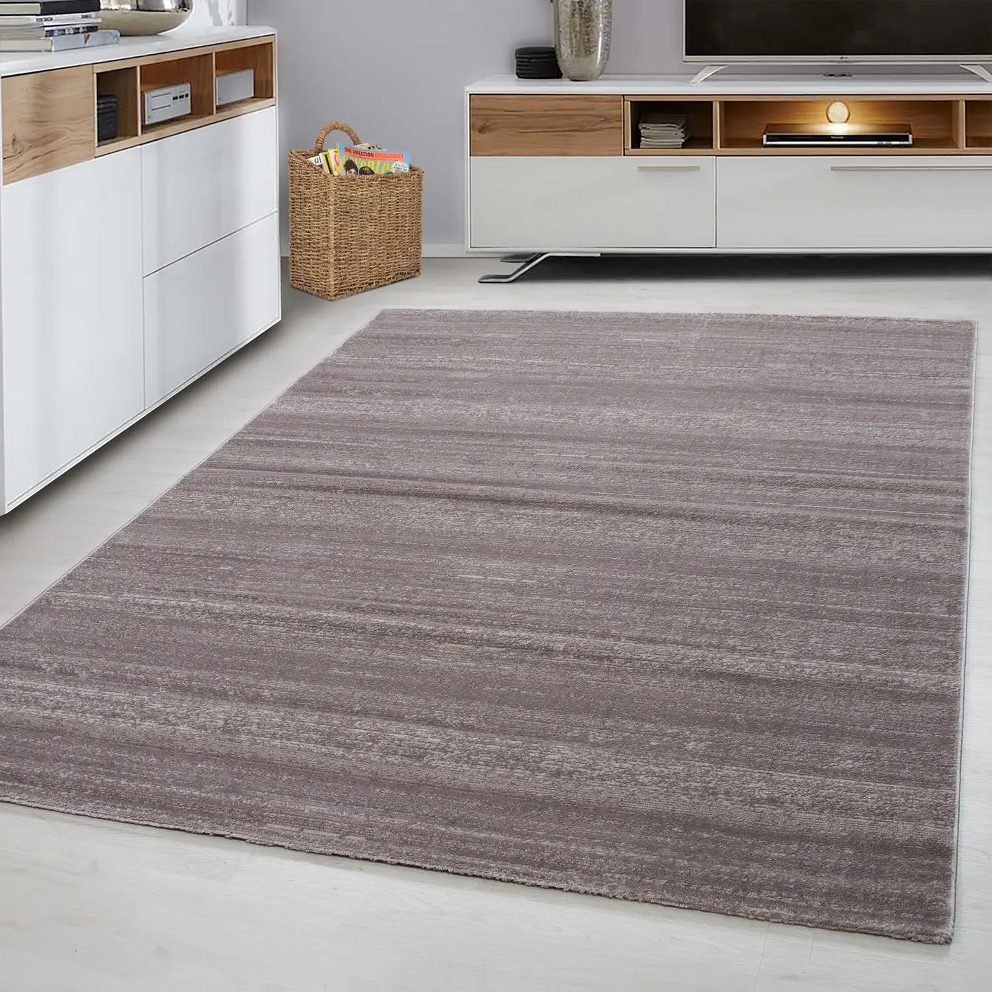 Plus Vloerkleed – Beige – Laagpolig & Gemêleerd Uni Design