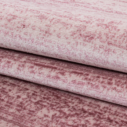 Plus Vloerkleed – Roze – Laagpolig & Gemêleerd Uni Design