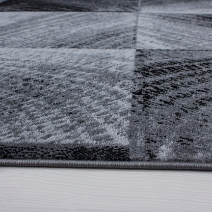 Plus Vloerkleed – Grijs – Patchwork Design – Laagpolig