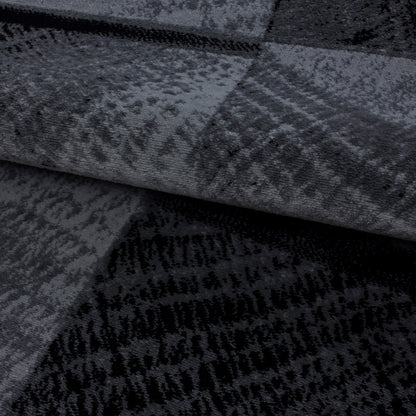 Plus Vloerkleed – Grijs – Patchwork Design – Laagpolig