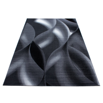 Plus Vloerkleed – Zwart – Golvend 3D Design – Laagpolig