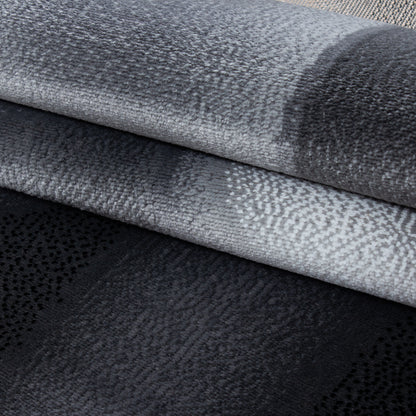 Plus Vloerkleed – Zwart – Golvend 3D Design – Laagpolig