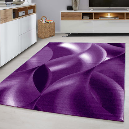 Plus Vloerkleed – Lila – Golvend 3D Design – Laagpolig