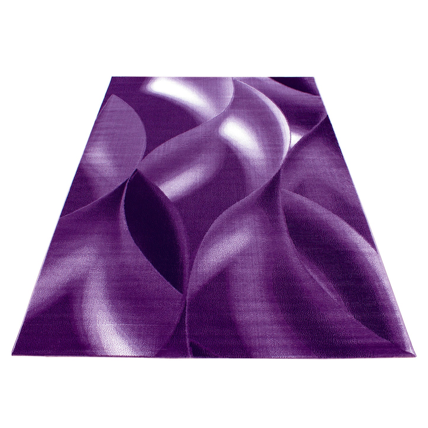 Plus Vloerkleed – Lila – Golvend 3D Design – Laagpolig