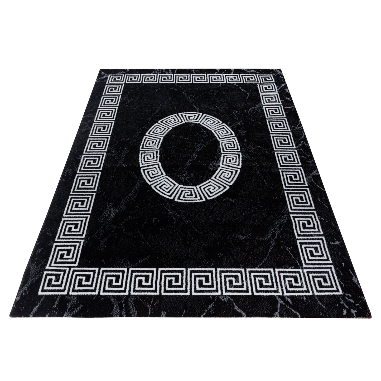 Plus Vloerkleed – Zwart – Klassiek Medaillon – Laagpolig & Decoratief