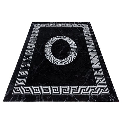 Plus Vloerkleed – Zwart – Klassiek Medaillon – Laagpolig & Decoratief