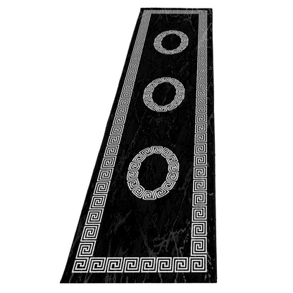 Plus Vloerkleed – Zwart – Klassiek Medaillon – Laagpolig & Decoratief