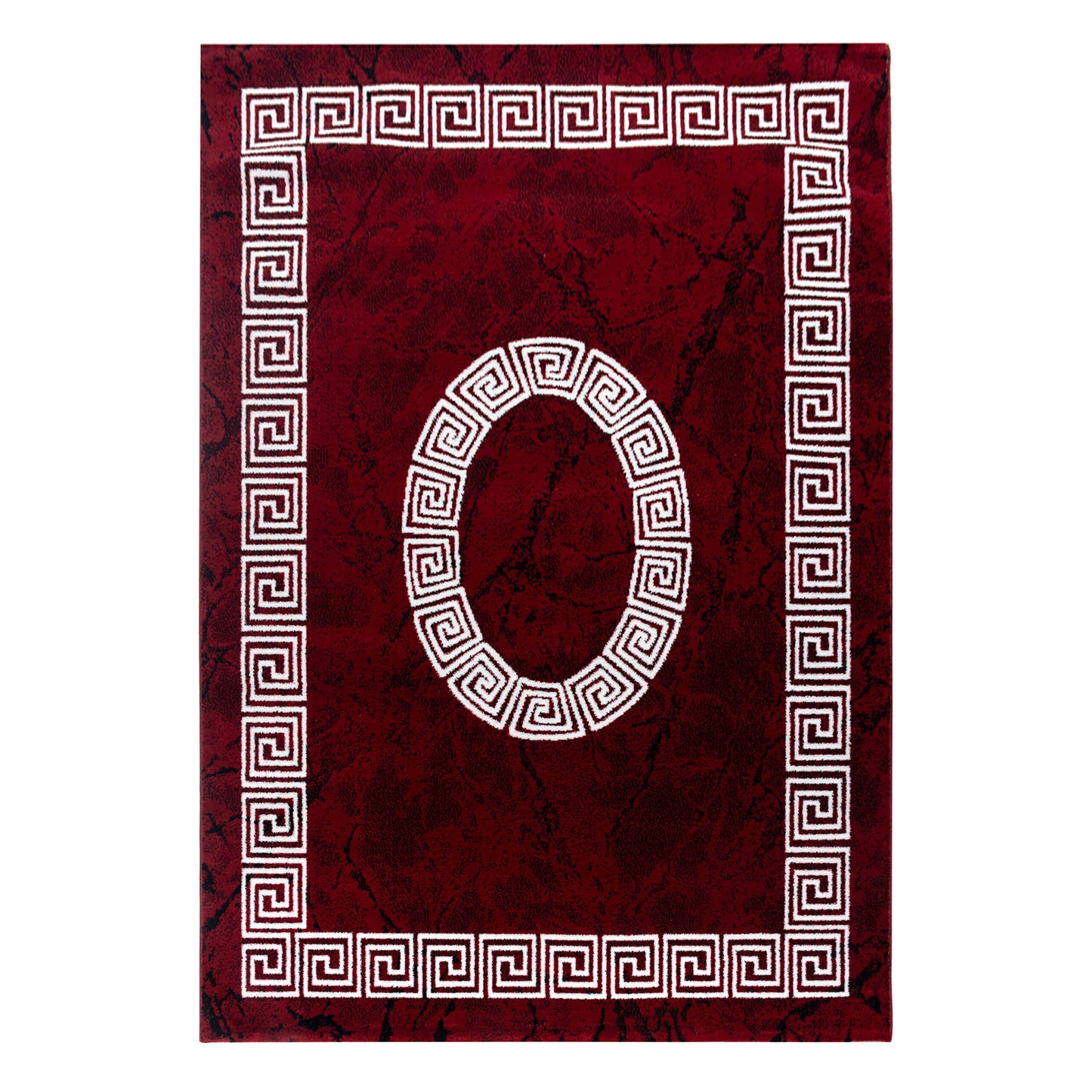 Plus Vloerkleed – Rood – Klassiek Medaillon – Laagpolig & Decoratief
