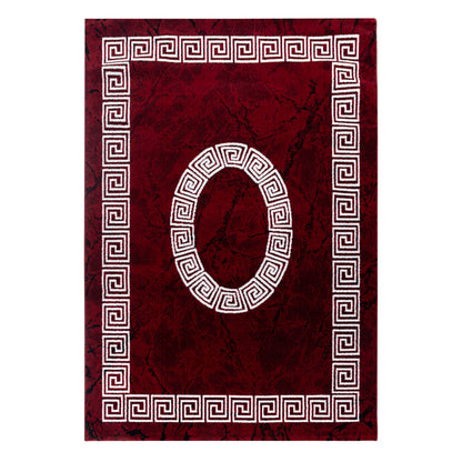 Plus Vloerkleed – Rood – Klassiek Medaillon – Laagpolig & Decoratief