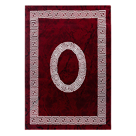 Plus Vloerkleed – Rood – Klassiek Medaillon – Laagpolig & Decoratief