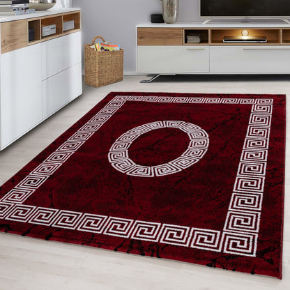 Plus Vloerkleed – Rood – Klassiek Medaillon – Laagpolig & Decoratief