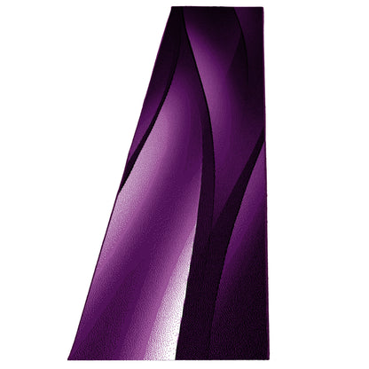 Plus Vloerkleed – Zwart/lila – Golvend 3D Design – Laagpolig