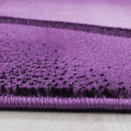 Plus Vloerkleed – Zwart/lila – Golvend 3D Design – Laagpolig