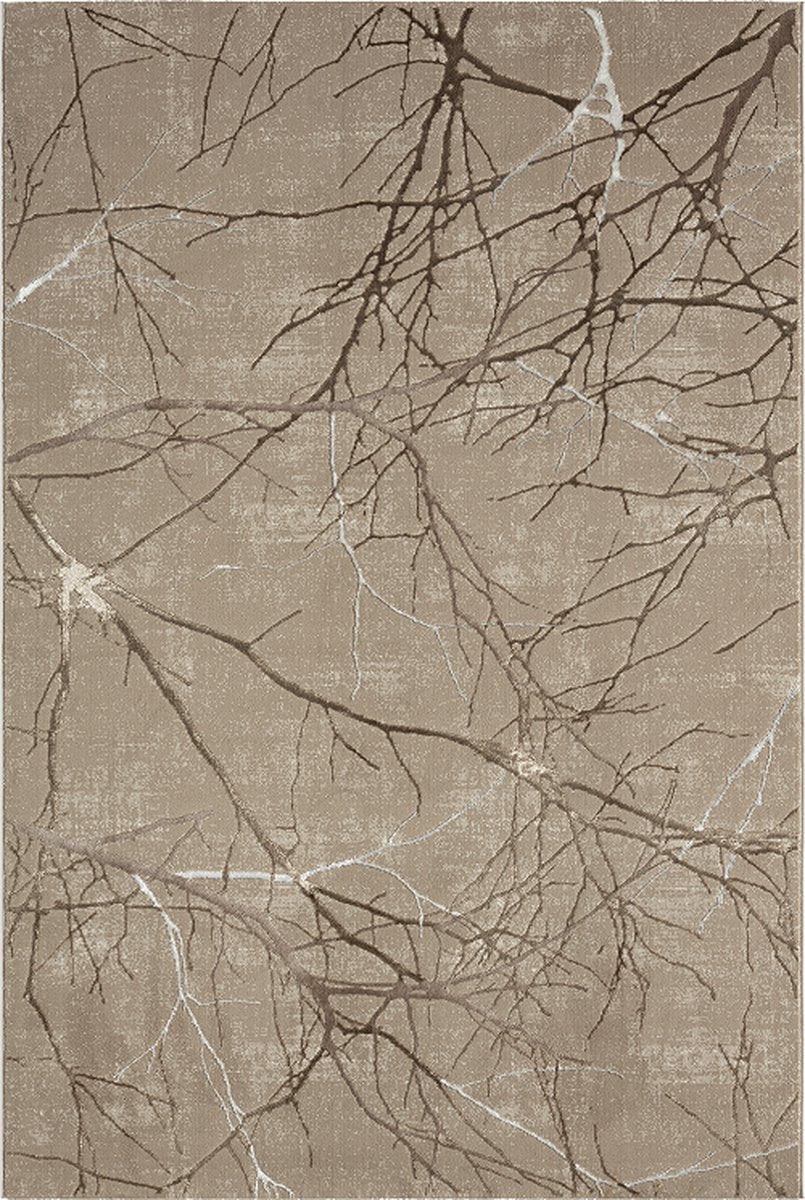 Creation Vloerkleed – Beige – Takken Design – Laagpolig Vloerkleed