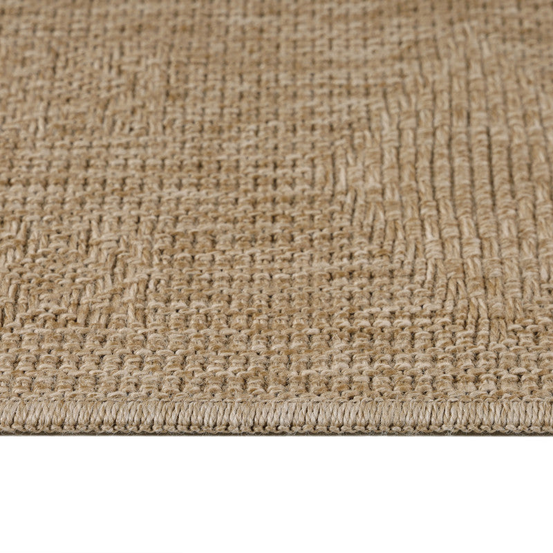 Vloerkleed Dhaka – Taupe/Grijs – Laagpolig met Levendig Design – Voor Binnen en Buiten