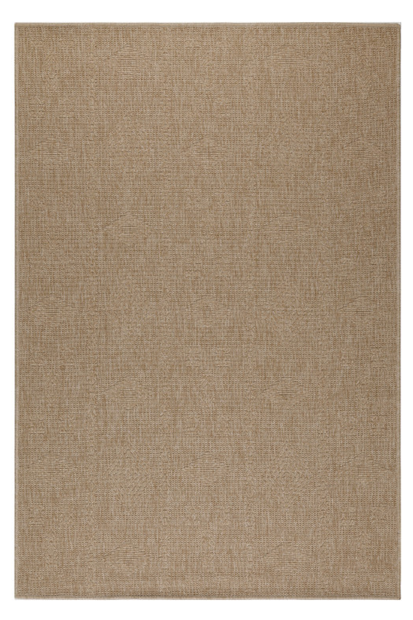 Vloerkleed Dhaka – Taupe/Grijs – Laagpolig met Levendig Design – Voor Binnen en Buiten