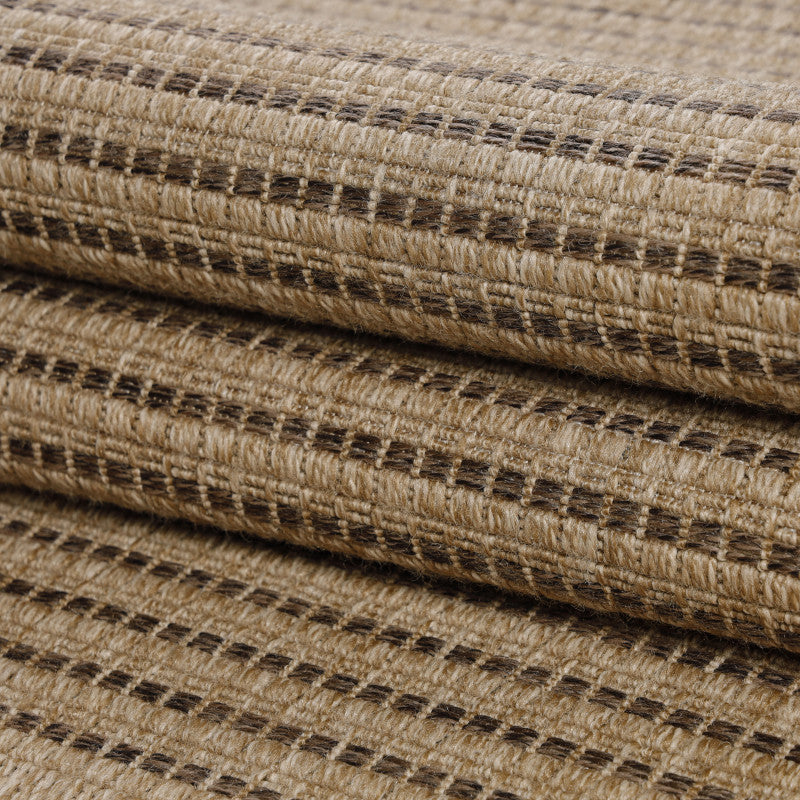Vloerkleed Dhaka – Taupe/Zwart – Laagpolig met Levendig Design – Voor Binnen en Buiten