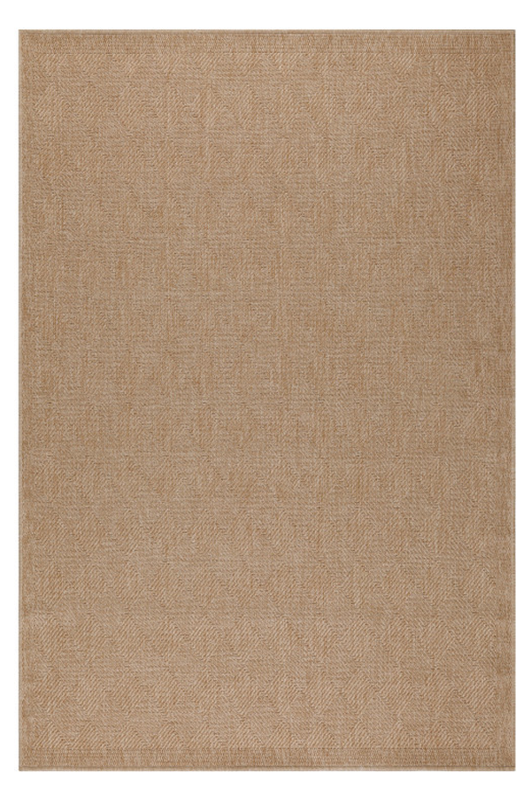 Vloerkleed Dhaka – Beige – Laagpolig met Levendig Design – Voor Binnen en Buiten