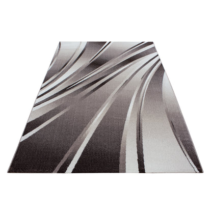 Parma Vloerkleed – Bruine Golf – Laagpolig & Modern Design