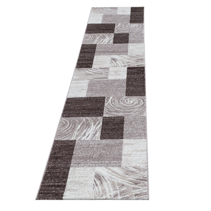 Parma Vloerkleed – Bruin Blok – Laagpolig & Modern Design