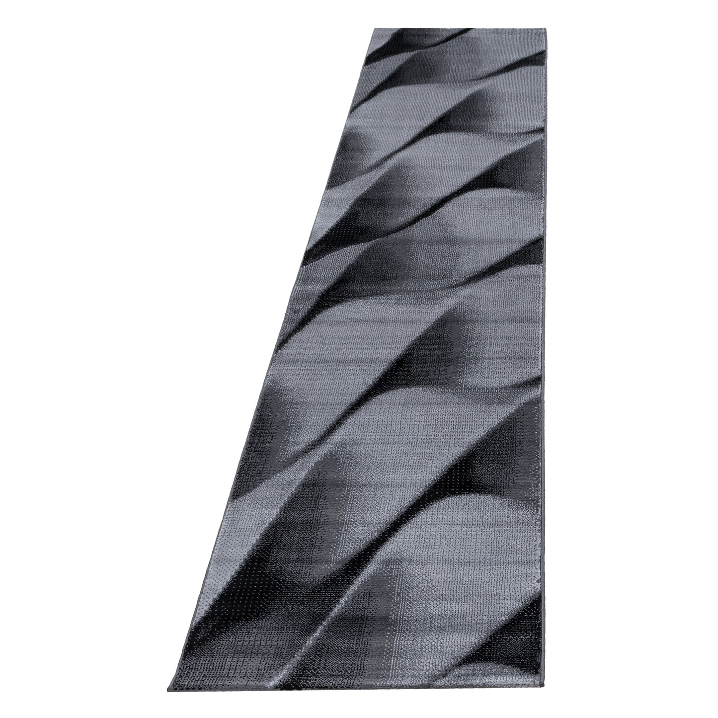 Parma Vloerkleed – Zwart Golvend – Laagpolig & Modern Design