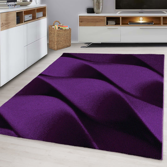 Parma Vloerkleed – Lila Curve – Laagpolig & Modern Design