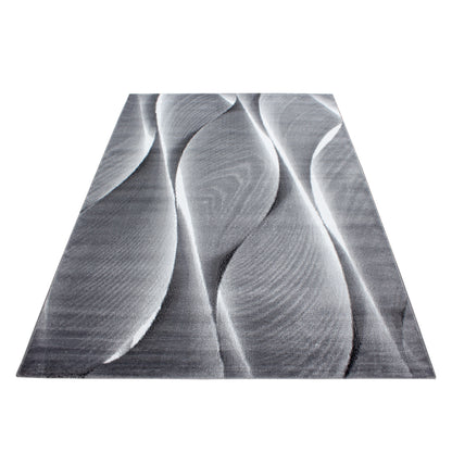 Parma Vloerkleed – Zwarte Curve – Laagpolig & Modern Design