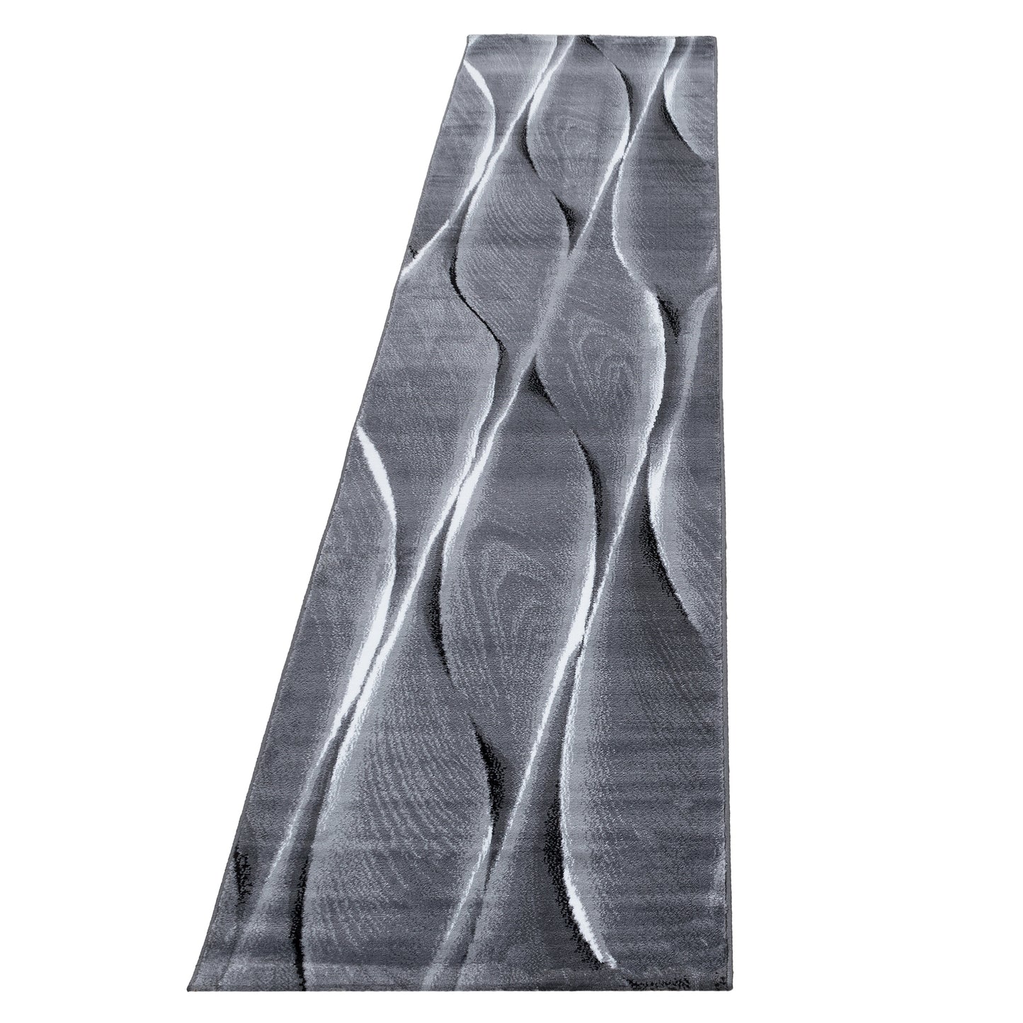 Parma Vloerkleed – Zwarte Curve – Laagpolig & Modern Design