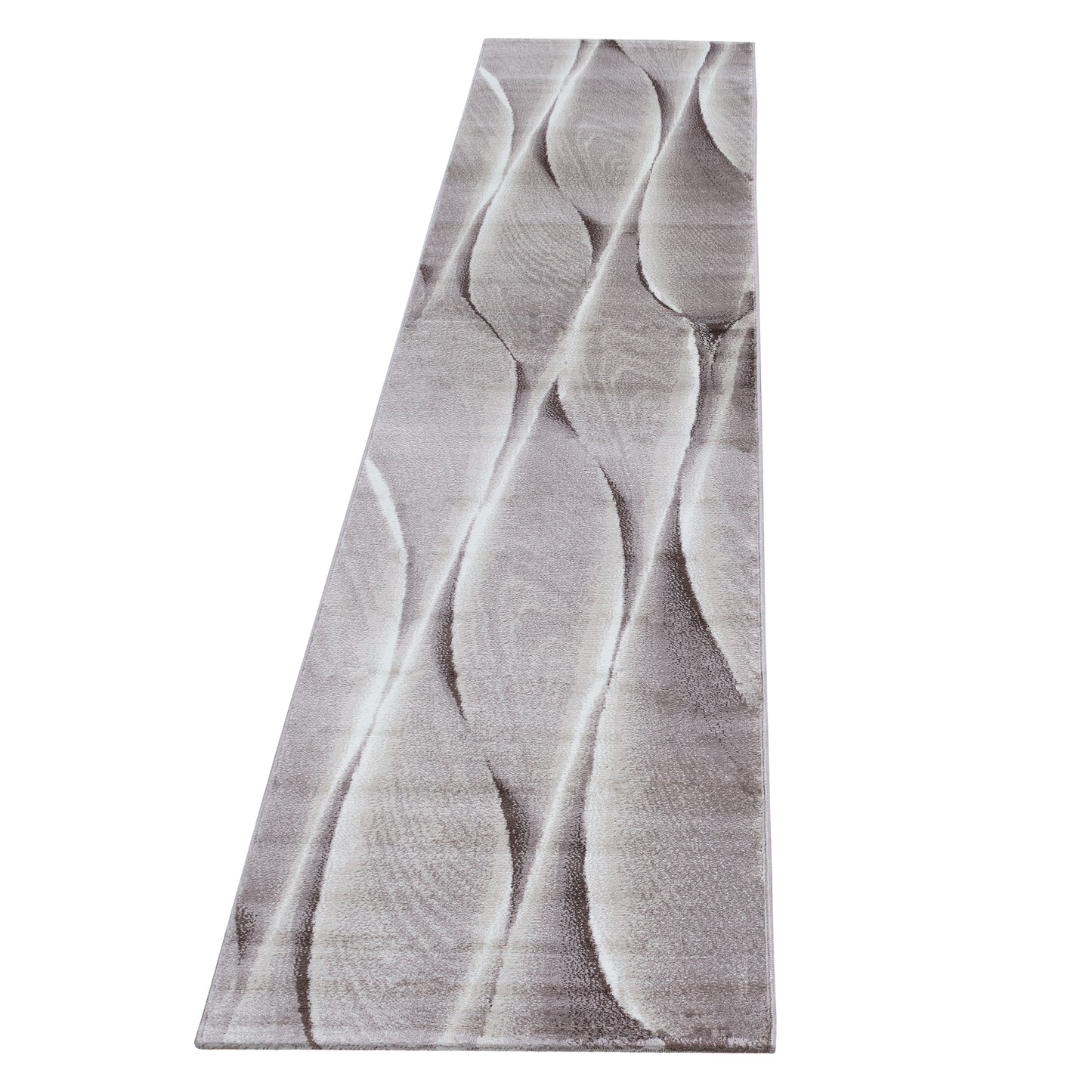 Parma Vloerkleed – Bruine Curve – Laagpolig & Modern Design