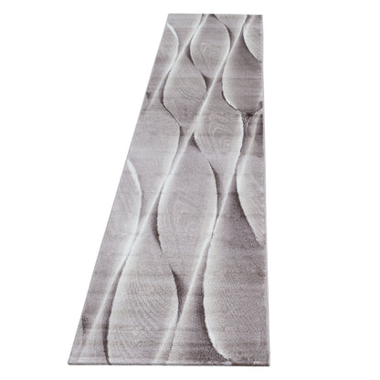 Parma Vloerkleed – Bruine Curve – Laagpolig & Modern Design