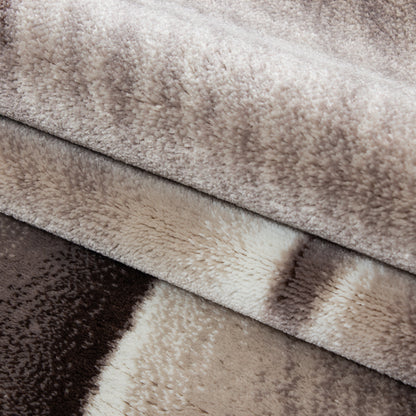 Parma Vloerkleed – Bruine Curve – Laagpolig & Modern Design