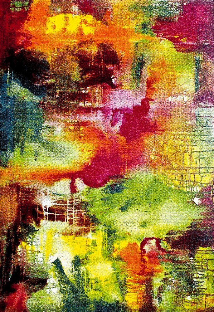 Belis Vloerkleed – Multi – Abstract Schilderij Design – Laagpolig Vloerkleed