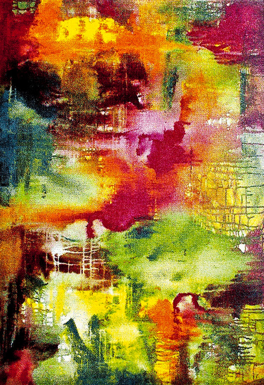 Belis Vloerkleed – Multi – Abstract Schilderij Design – Laagpolig Vloerkleed