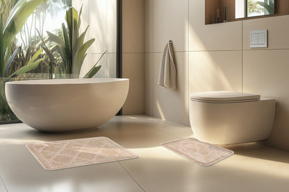 Bari badset 50×120 cm – Beige met modern design