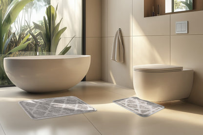Bari badset 50×120 cm – Zilvergrijs met modern design
