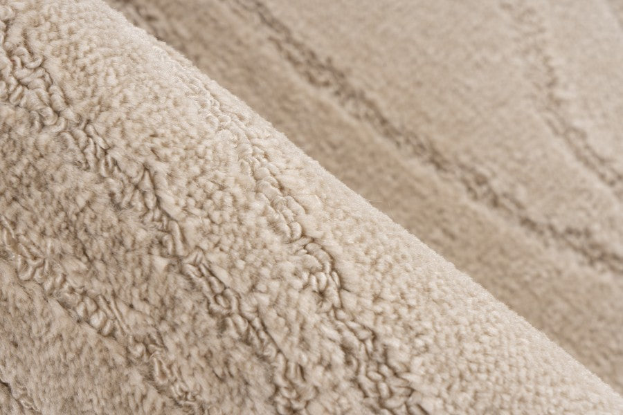 Bari badset 50×120 cm – Beige met ton-sur-ton structuur