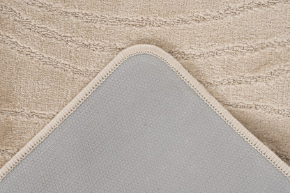Bari badset 50×120 cm – Beige met ton-sur-ton structuur