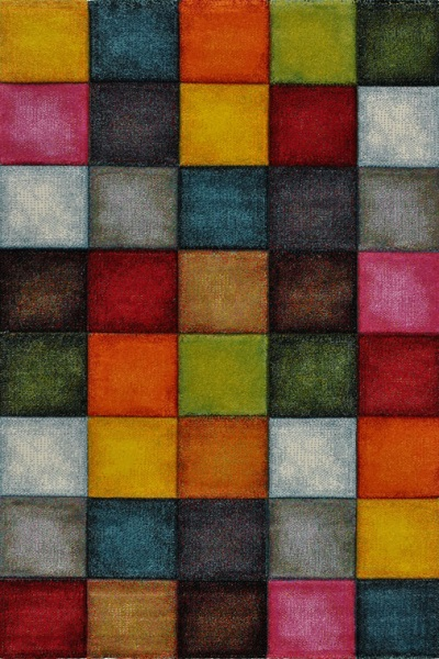 Belis Vloerkleed – Multi – Geometrisch Patchwork Design – Laagpolig Vloerkleed