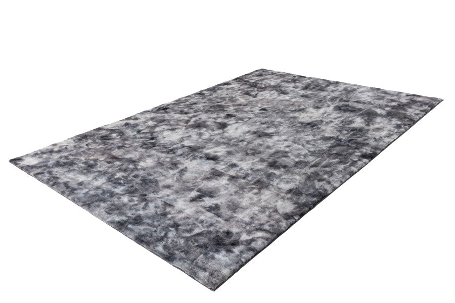Bolero Vloerkleed – Antraciet – Tie-Dye Design – Fluffy & Hoogpolig