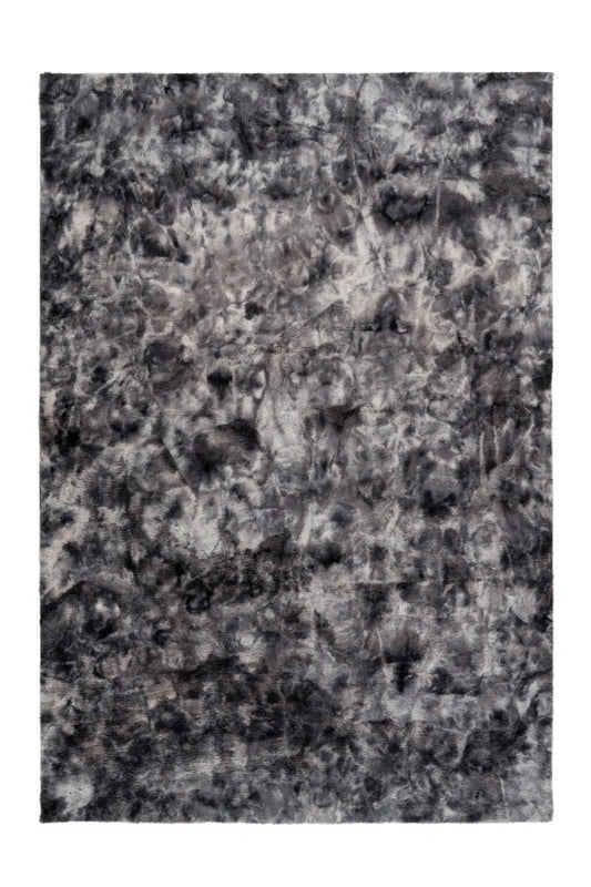Bolero Vloerkleed – Antraciet – Tie-Dye Design – Fluffy & Hoogpolig