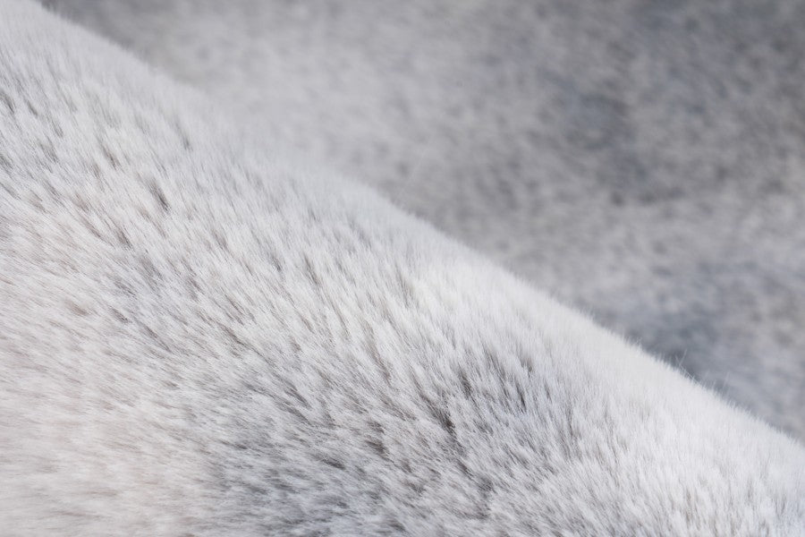 Bolero Vloerkleed – Zilver/grijs – Tie-Dye Design – Fluffy & Hoogpolig