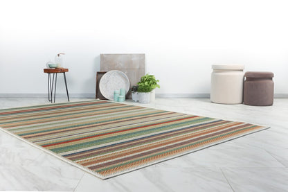 Capri Stripe Multi – Binnen- & Buitenkleed – Gestreept Design