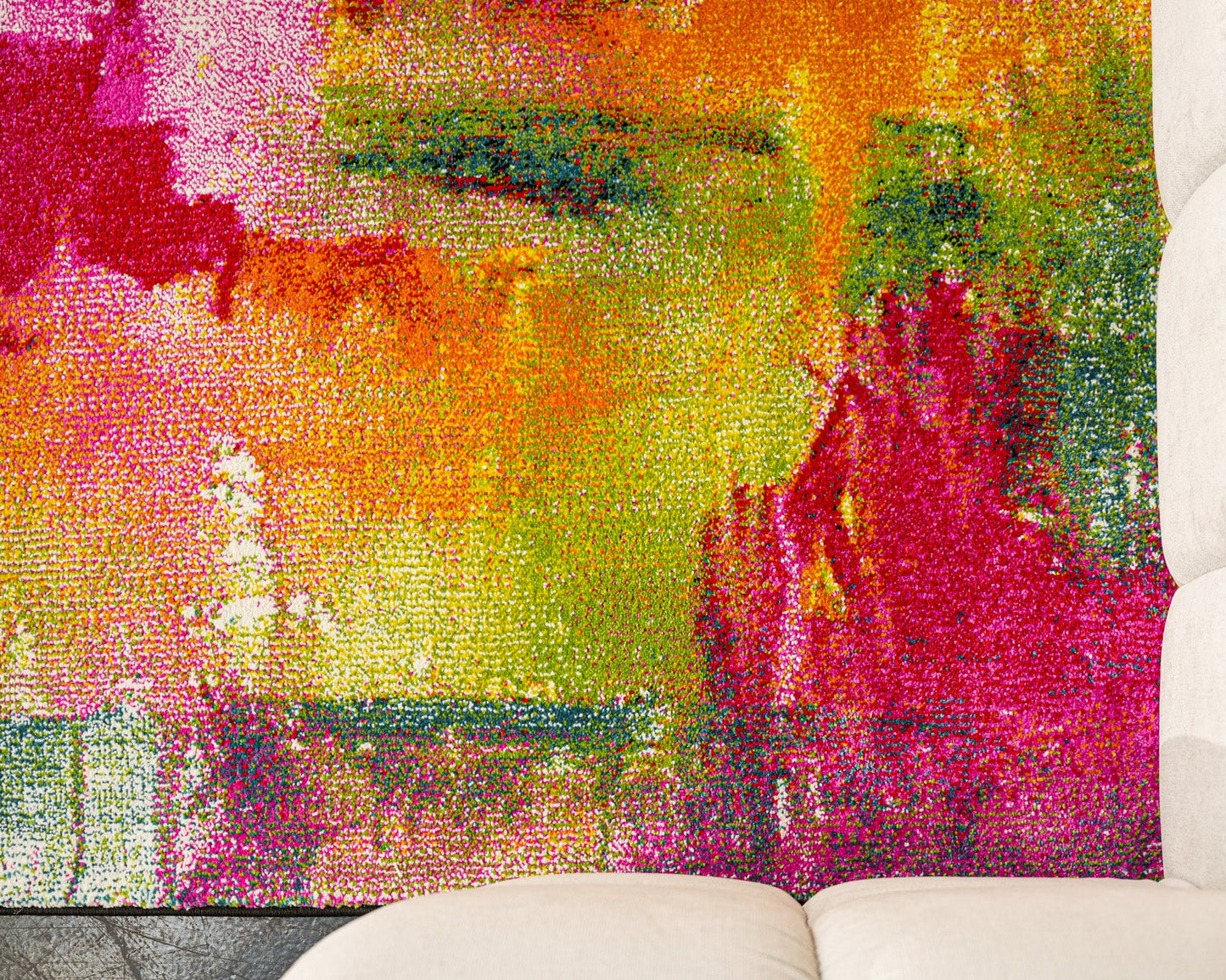 Belis Vloerkleed – Multi – Abstract Schilderij Design – Laagpolig Vloerkleed