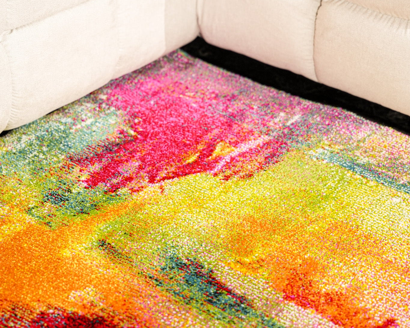 Belis Vloerkleed – Multi – Abstract Schilderij Design – Laagpolig Vloerkleed