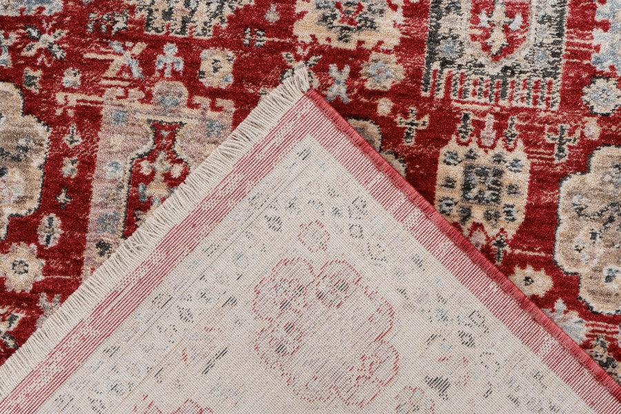 Dakar Vloerkleed – Rood – Traditioneel Ornamentenmotief